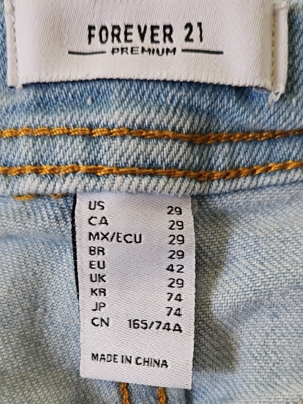 Forever 21 Sky Blue Tall Mid-Rise Bootcut Jeans w/ Floral Embroidery- Size 29 - Picture 10 of 11